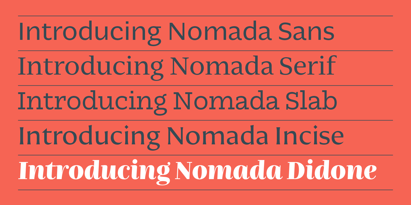 Пример шрифта Nomada Didone #5